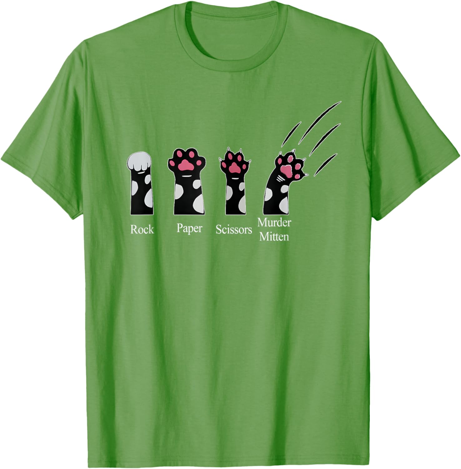 Cute Cats Rock Paper Scissors Murder Mittens Funny T-Shirt for Cat Lovers - 6