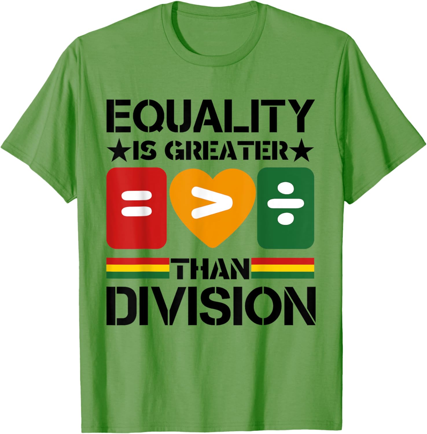 Equality Over Division Black History Month Math Pride T-Shirt - 3