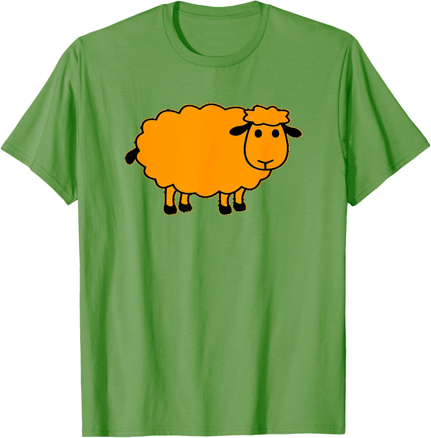 Cute Orange Sheep T-Shirt for Stylish Comfort in Clothing and Accessories - 13