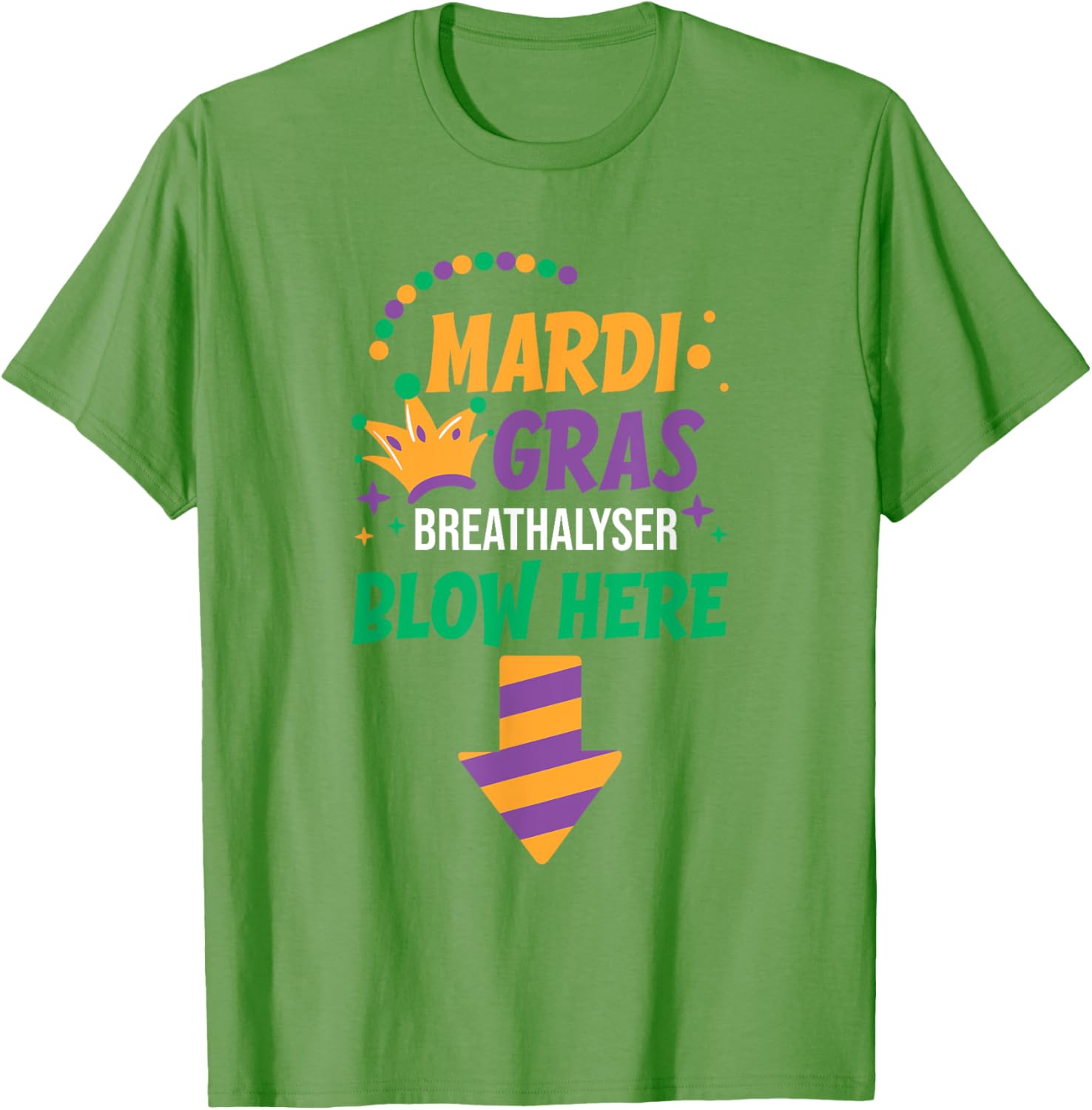 Funny Mardi Gras Breathalyser T-Shirt for Men - Festive Adult Clothing - 16