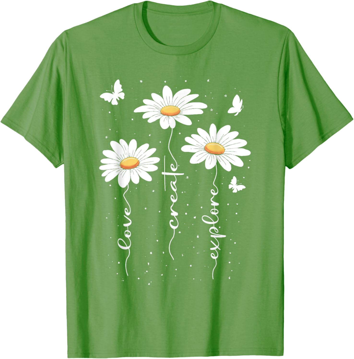 Cute Daisy Floral T-Shirt for Nature Lovers - Inspirational Flower Design - 11