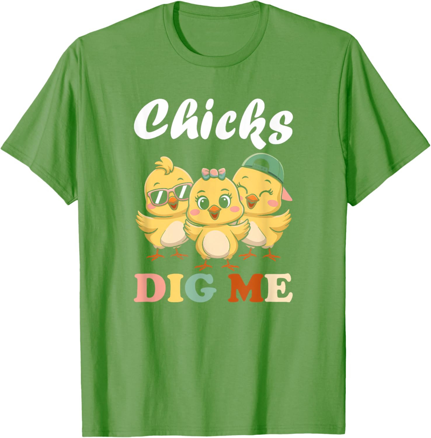 Chicks Dig Me Funny Easter T-Shirt for Toddler Boys and Men - 29