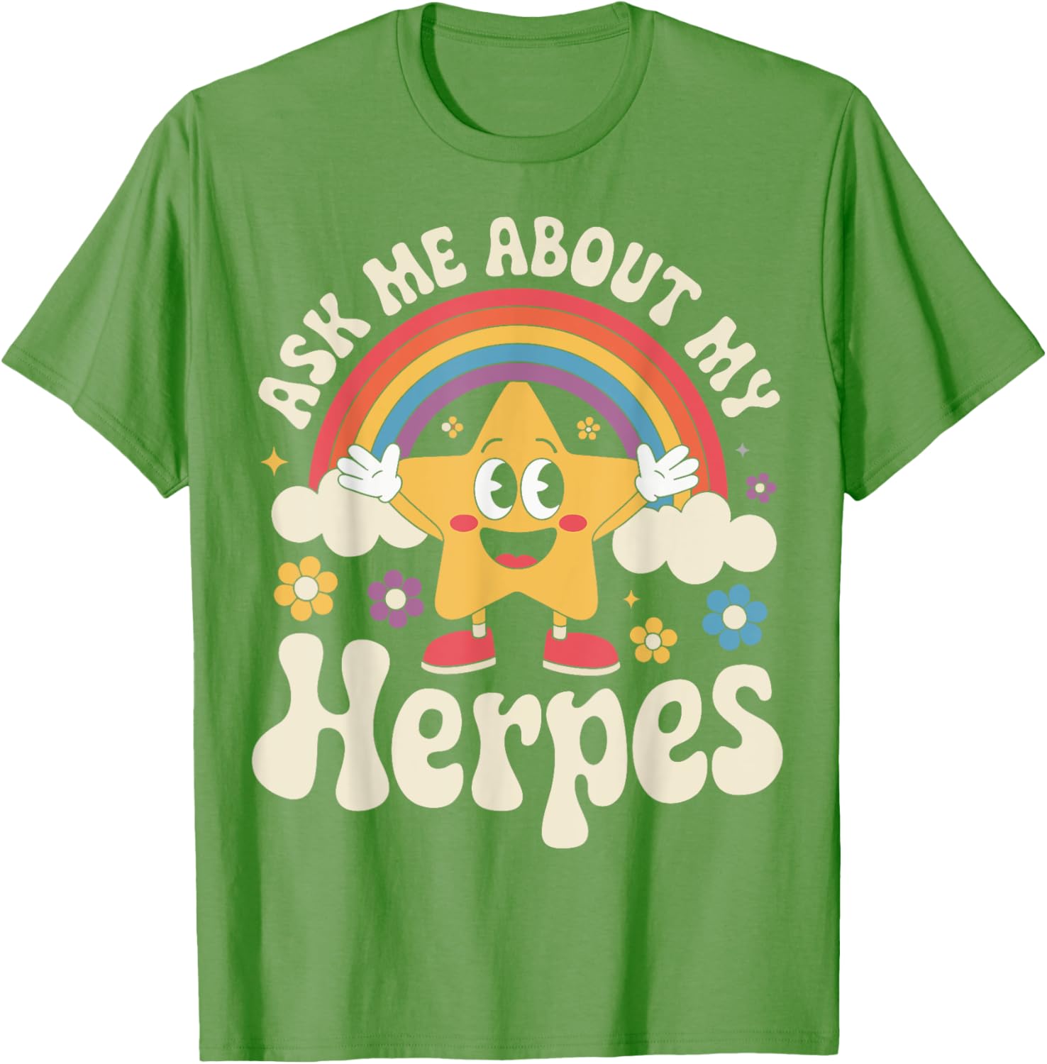 Fun Ask Me About My Herpes T-Shirt for Casual Wear and Humor Lovers - 7