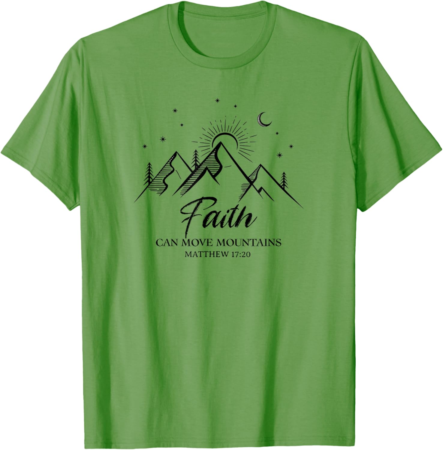Faith Can Move Mountains Inspirational Bible Verse T-Shirt for Everyone - 12