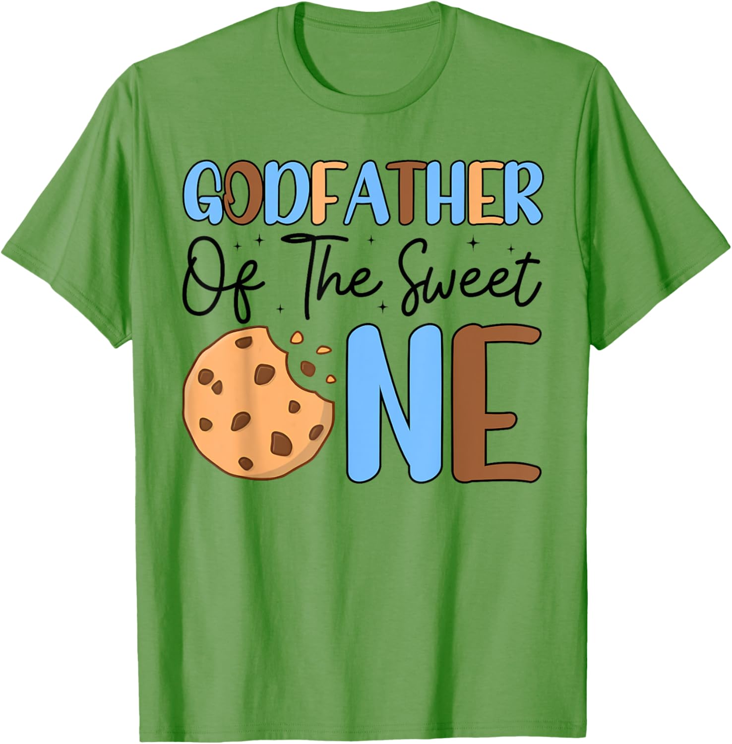 Cute Godfather Of The Sweet One Cookies & Milk 1st Birthday T-Shirt - 5