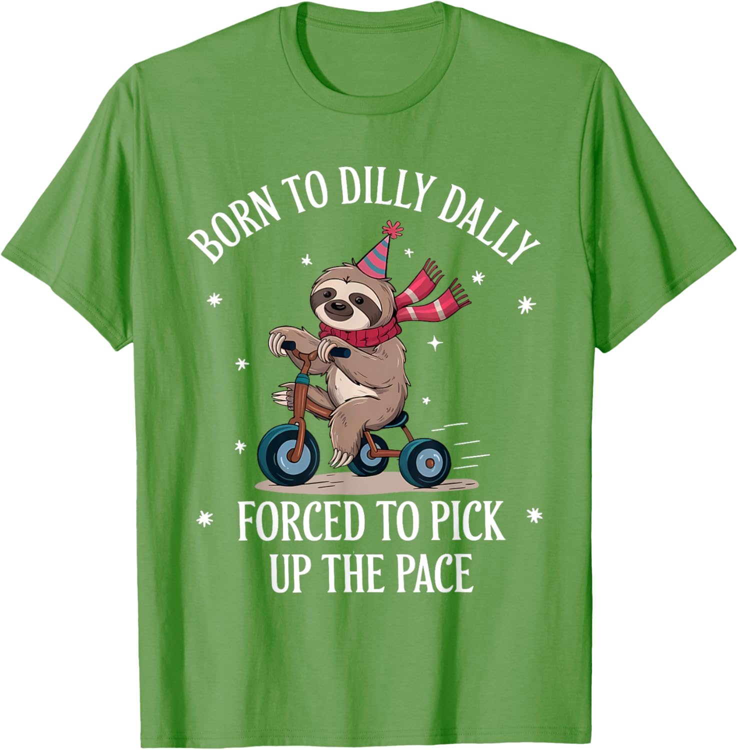 Cute Sloth T-Shirt Born To Dilly Dally Perfect for Relaxed Days - 19