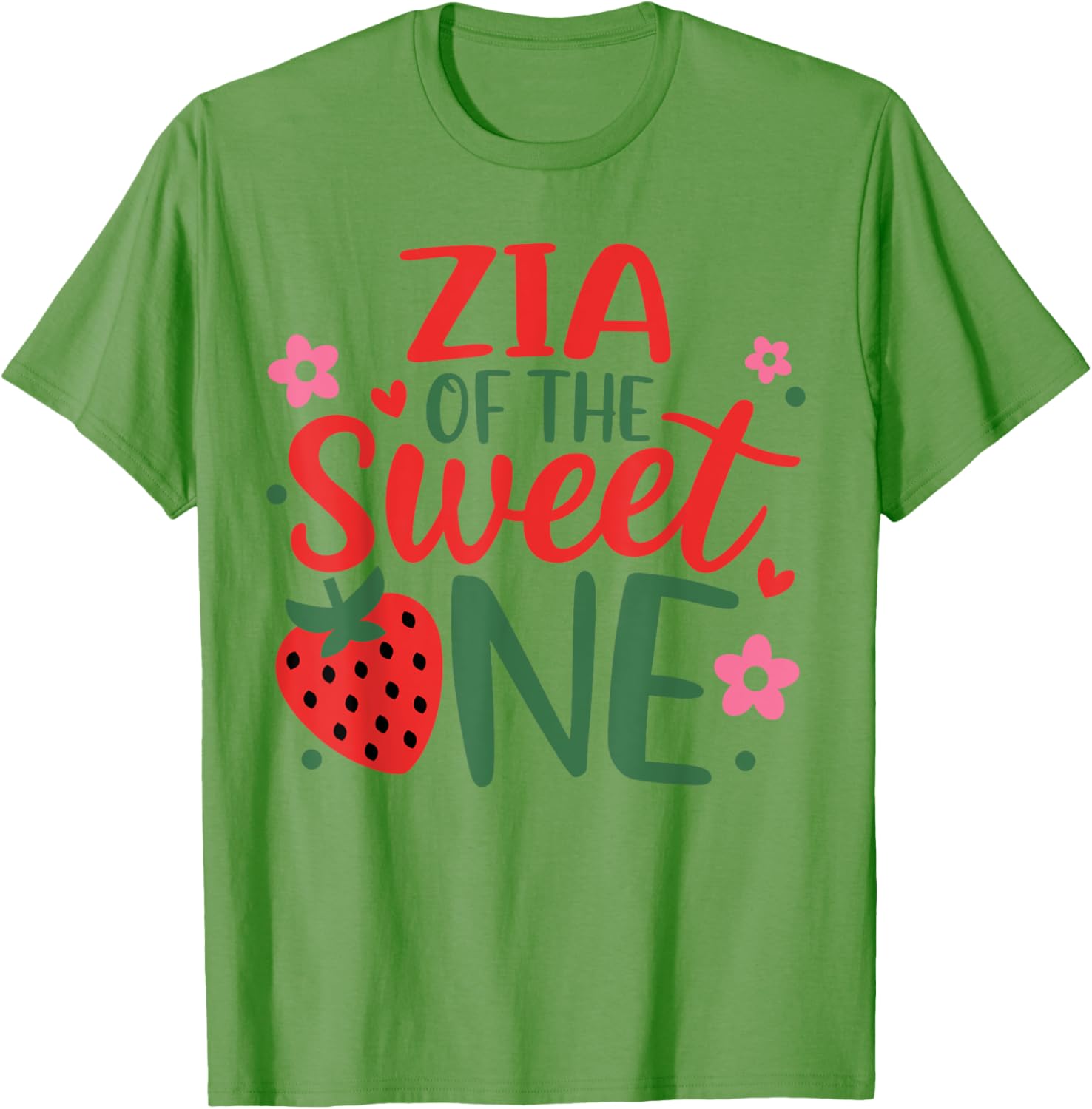 Cute Strawberry First Birthday Girl T-Shirt for Sweet One Celebrations - 7