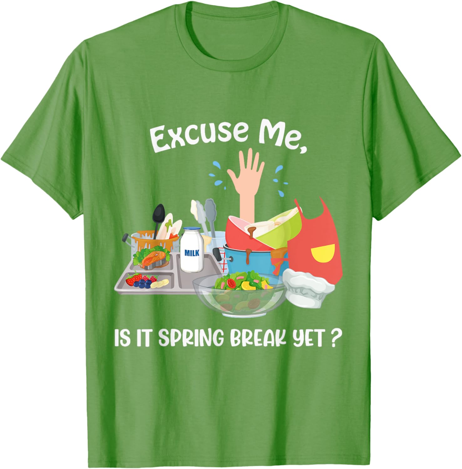 Funny Lunch Lady Life T-Shirt for Spring Break Enthusiasts - 12
