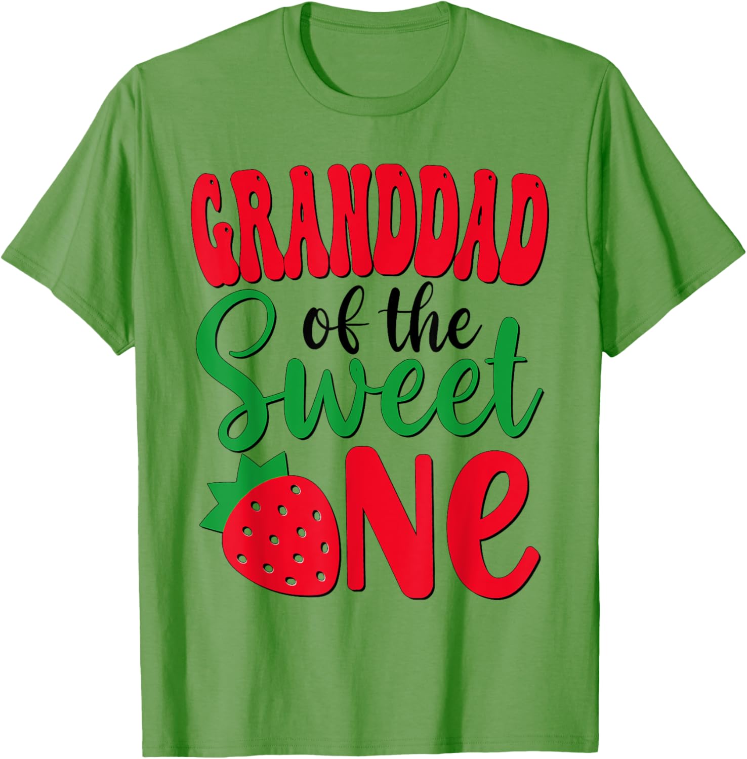 Granddad of The Sweet One Grandpa Strawberry 1st Birthday Girl T-Shirt - 8