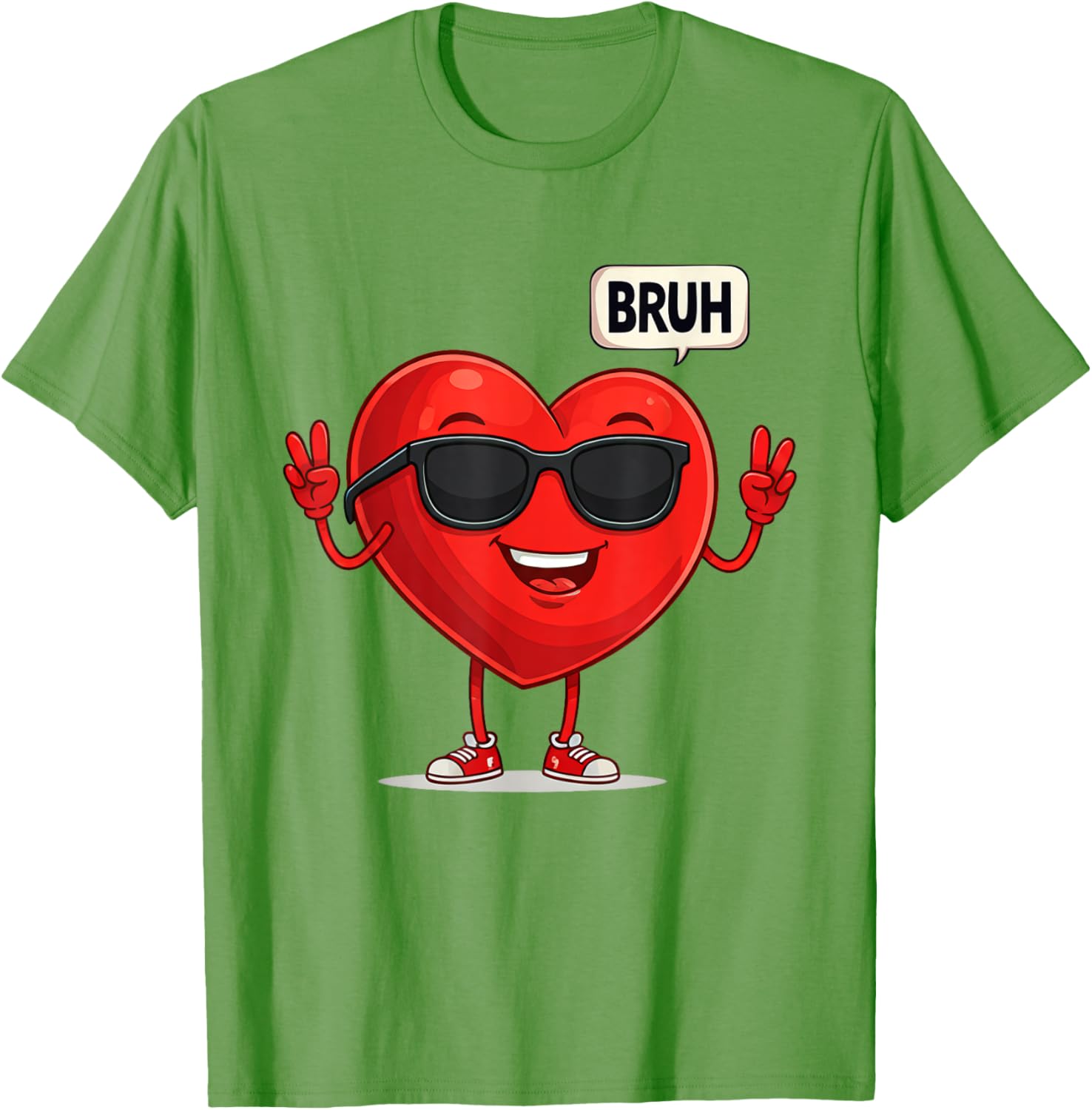 BRUH Valentine's Day Heart Humor Meme Graphic T-Shirt for Men and Women - 7