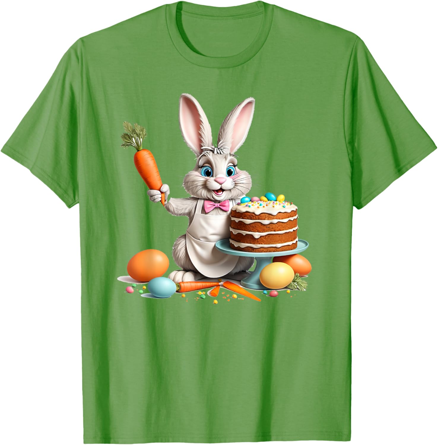 Easter Bunny Baking Carrot Cake T-Shirt for Fun Holiday Celebrations - 12