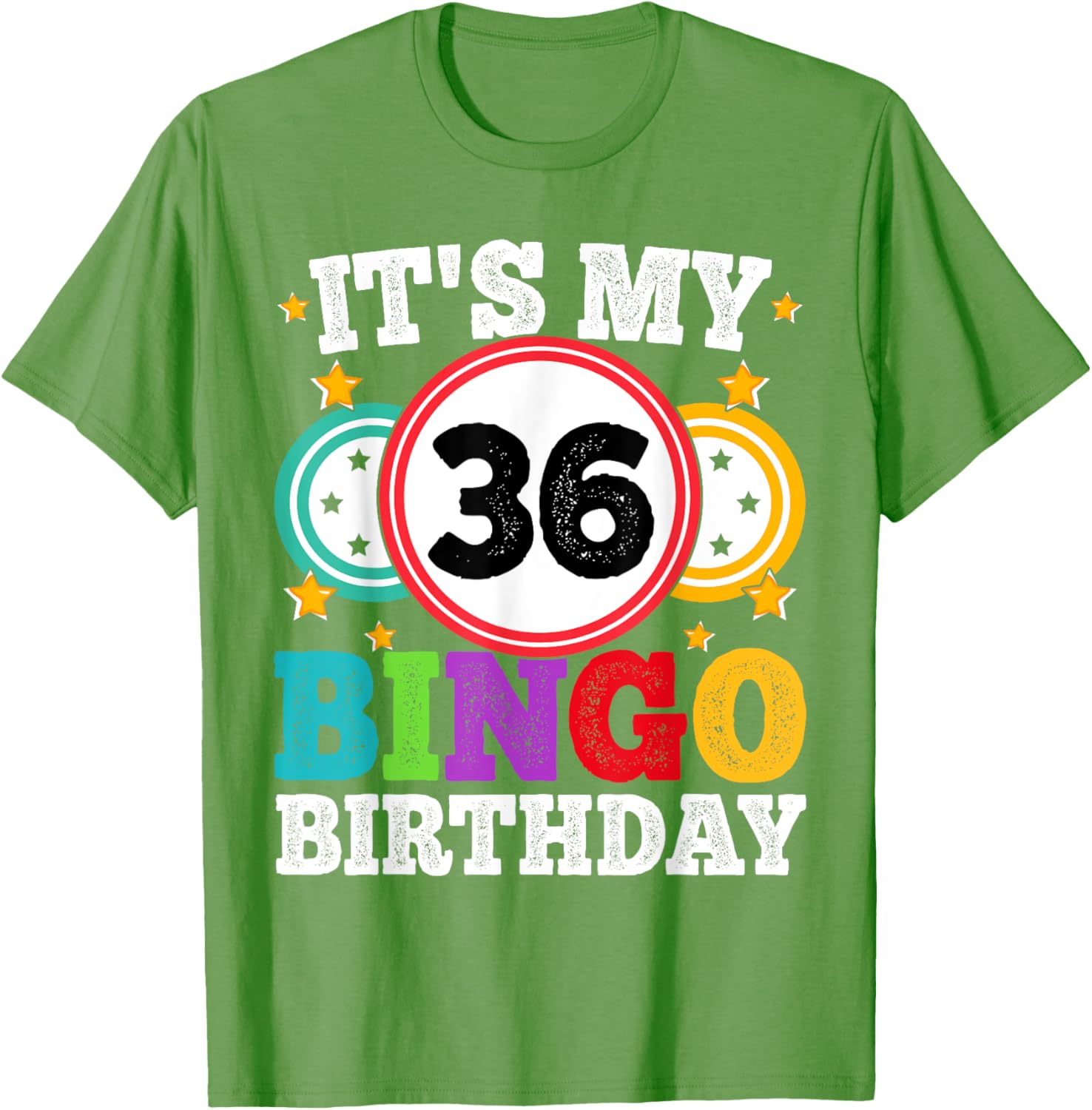 Funny 36th Birthday Bingo T-Shirt for Men and Women - Celebrate in Style - 2