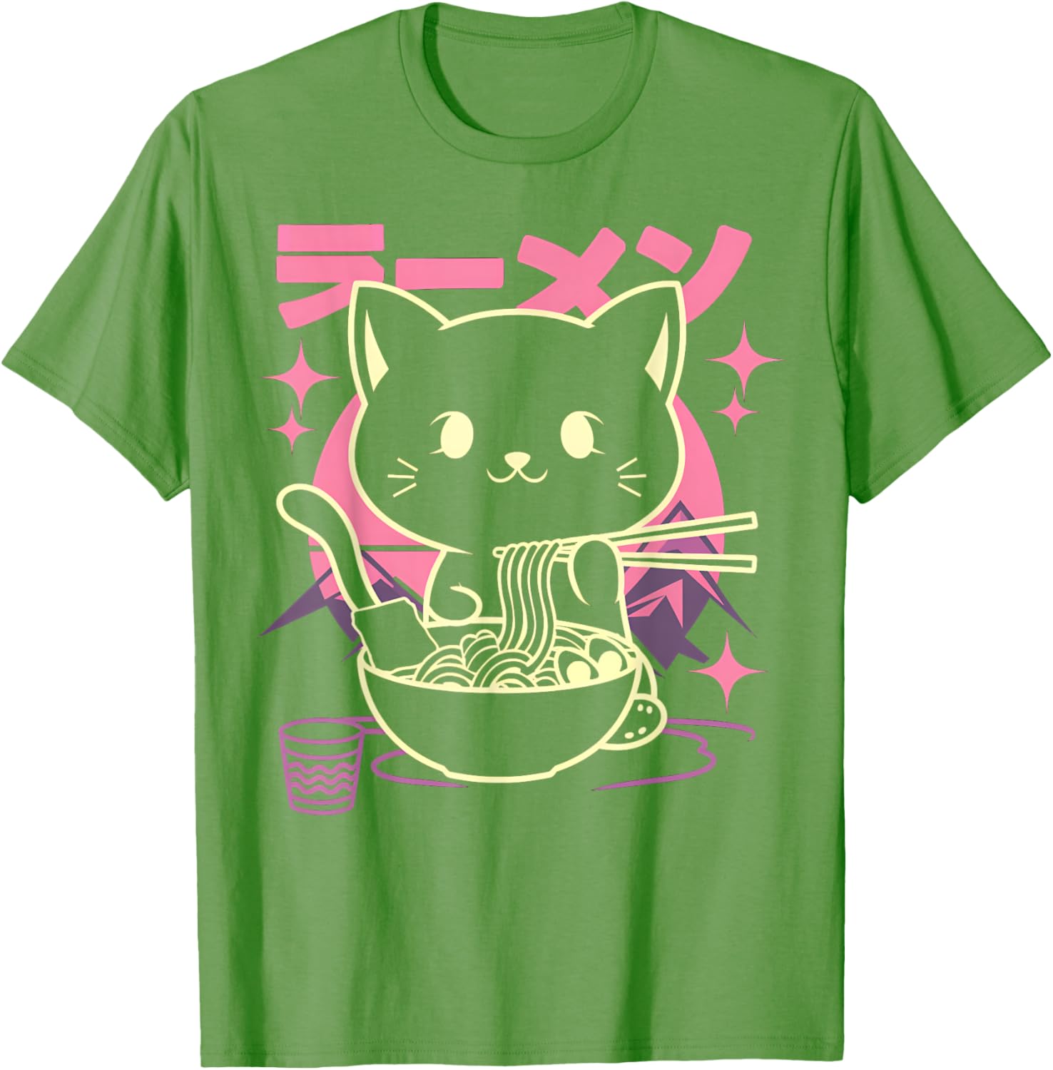 Cute Cat Ramen Kawaii Anime T-Shirt Gift for Men, Women, and Kids - 2