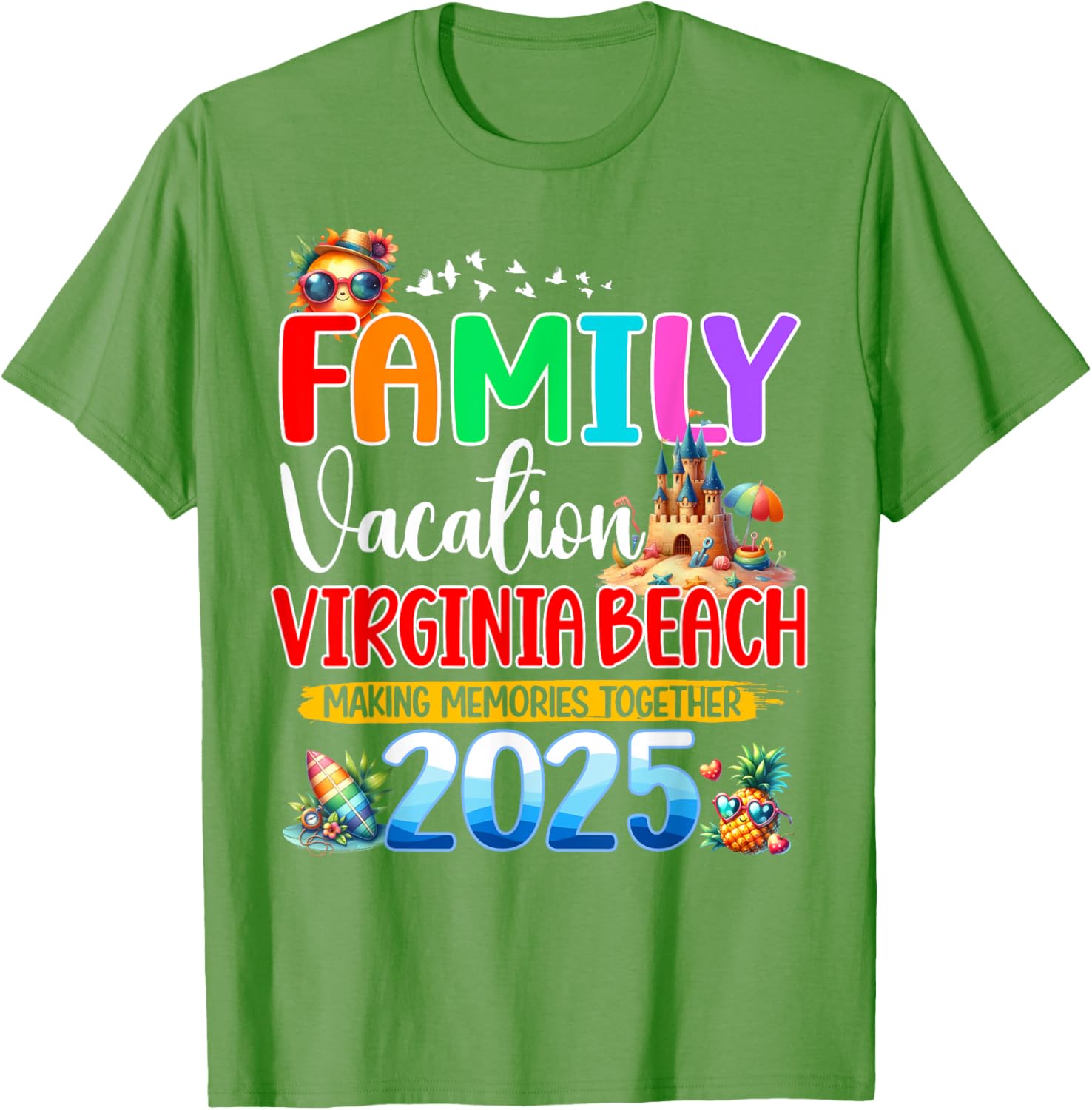 Family Vacation Virginia Beach 2025 Matching Group T-Shirt for All Ages - 17
