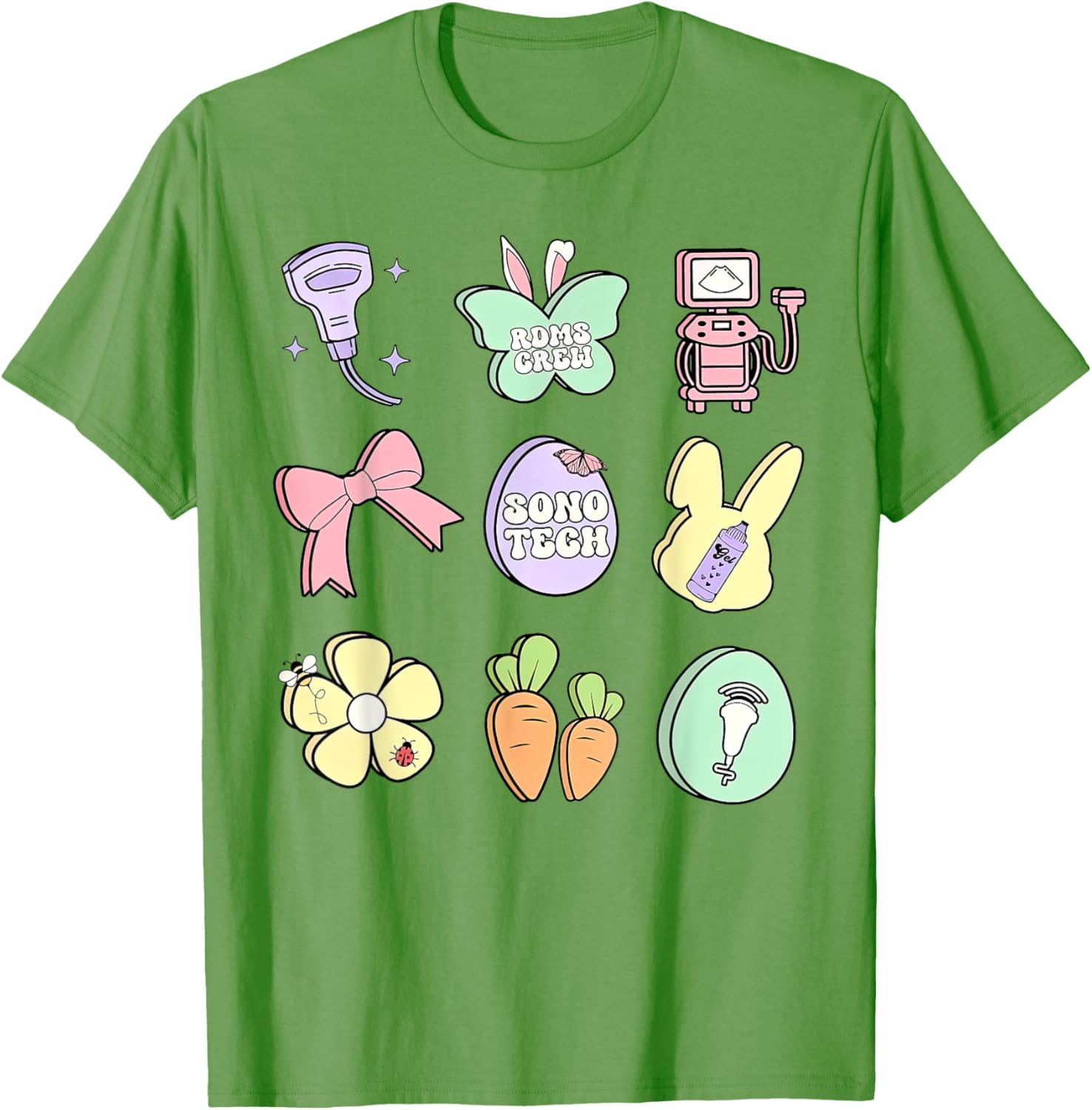 Coquette Bow Sono Tech Sonographer Easter T-Shirt for Ultrasound Lovers - 9