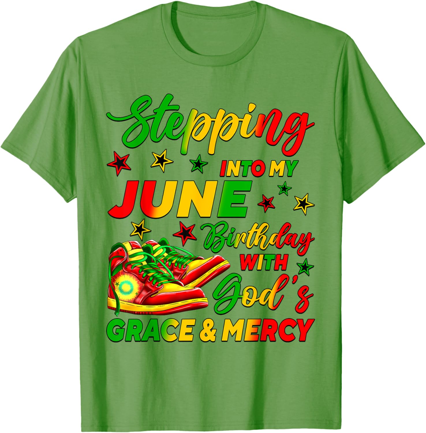 Celebrate My June Birthday with Stylish African American Shoes T-Shirt - 1