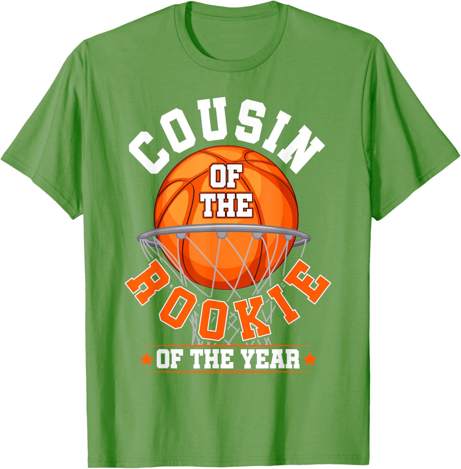 Cousin of Rookie 1st Birthday Basketball Family Matching T-Shirt - 13