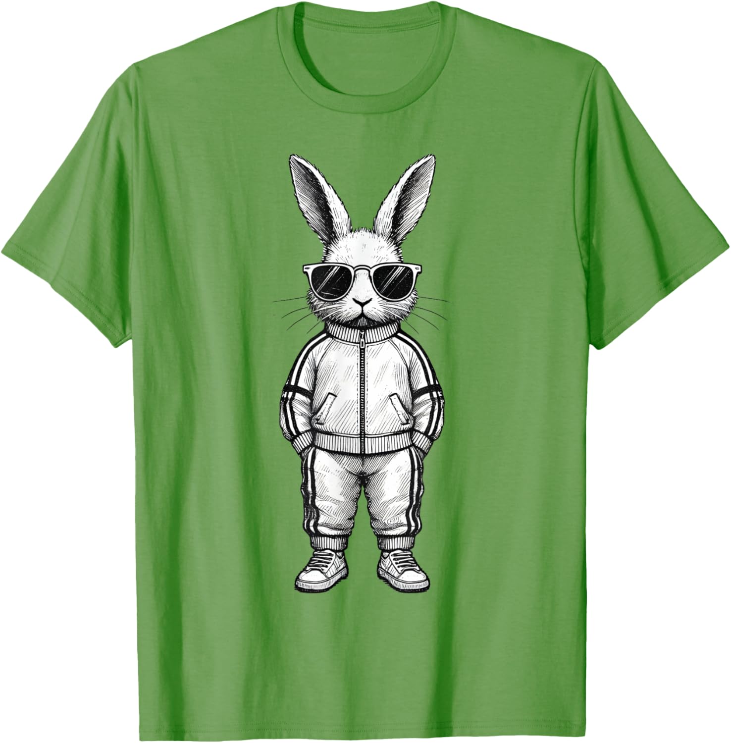 Cool Bunny Face with Sunglasses Easter T-Shirt for Boys and Kids - 6