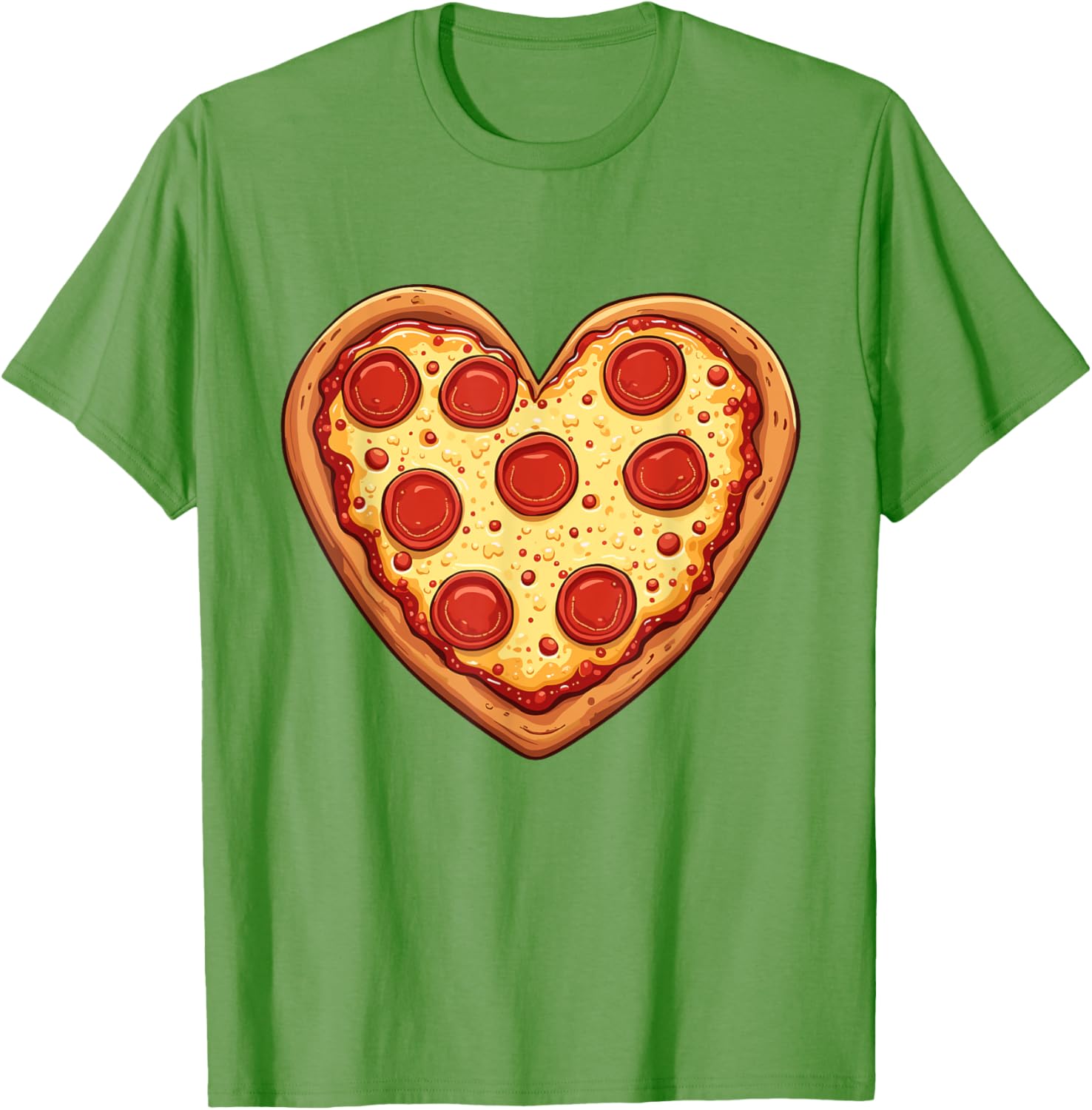Cute Heart-Shaped Pizza Valentine's Day T-Shirt for Pizza Lovers - 14