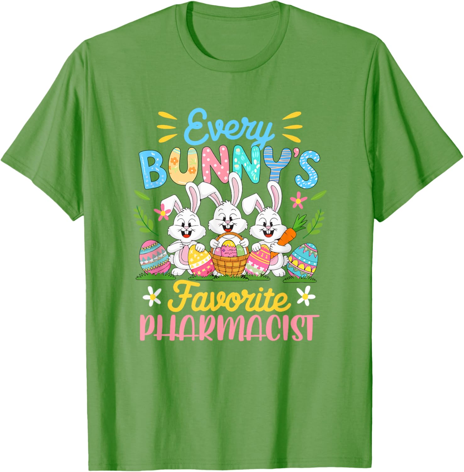 Bunny's Favorite Pharmacist Easter Bunnies Egg Hunt T-Shirt for Kids - 4