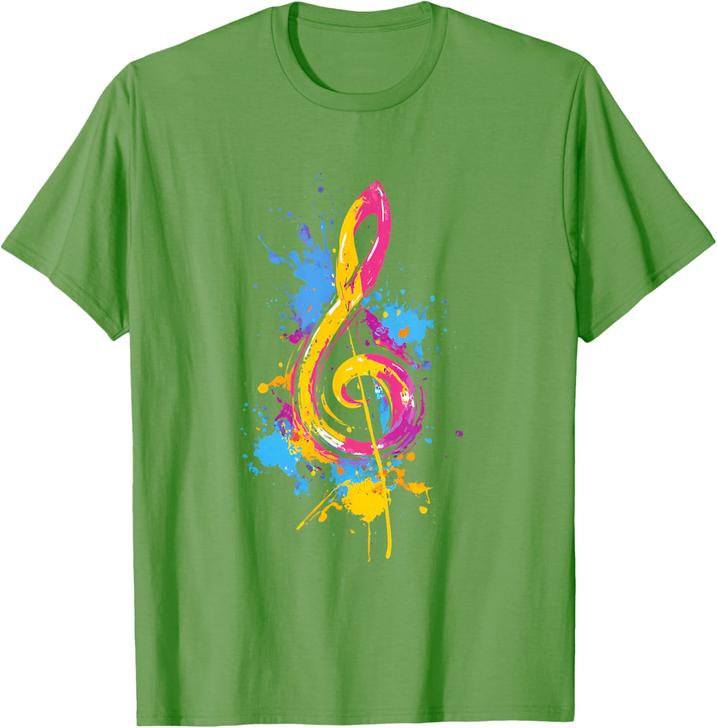 Colorful Treble Clef T-Shirt for Music Lovers - Fun Musical Tee - 1