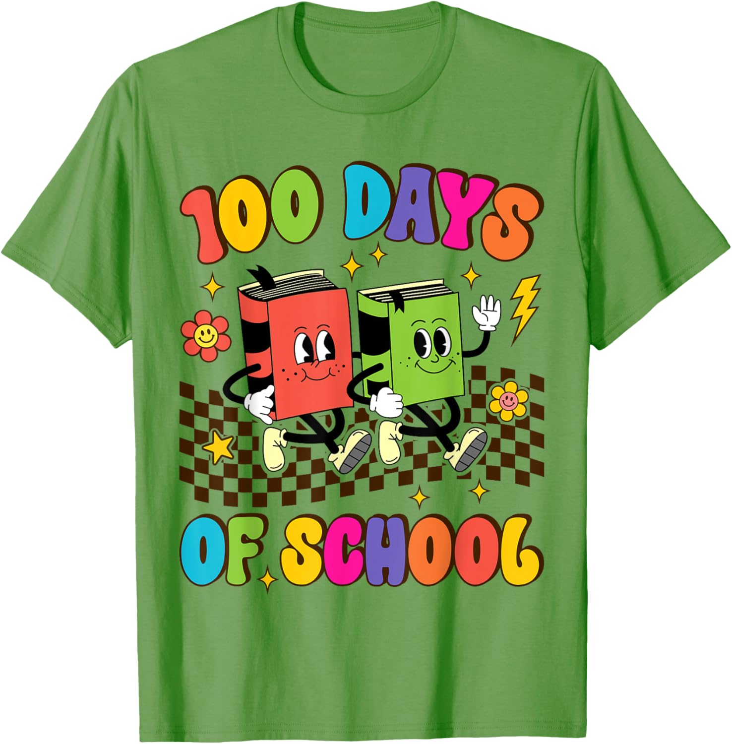 Groovy 100 Days of School T-Shirt for Kids and Teachers Fun Shirt - 15