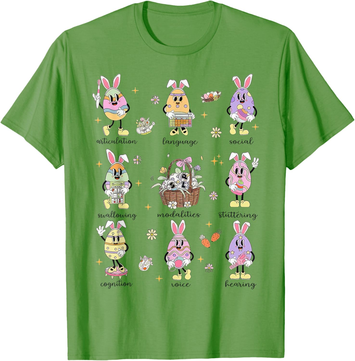 Easter Bunny SLP T-Shirt for Speech Language Pathologists in Spring - 11