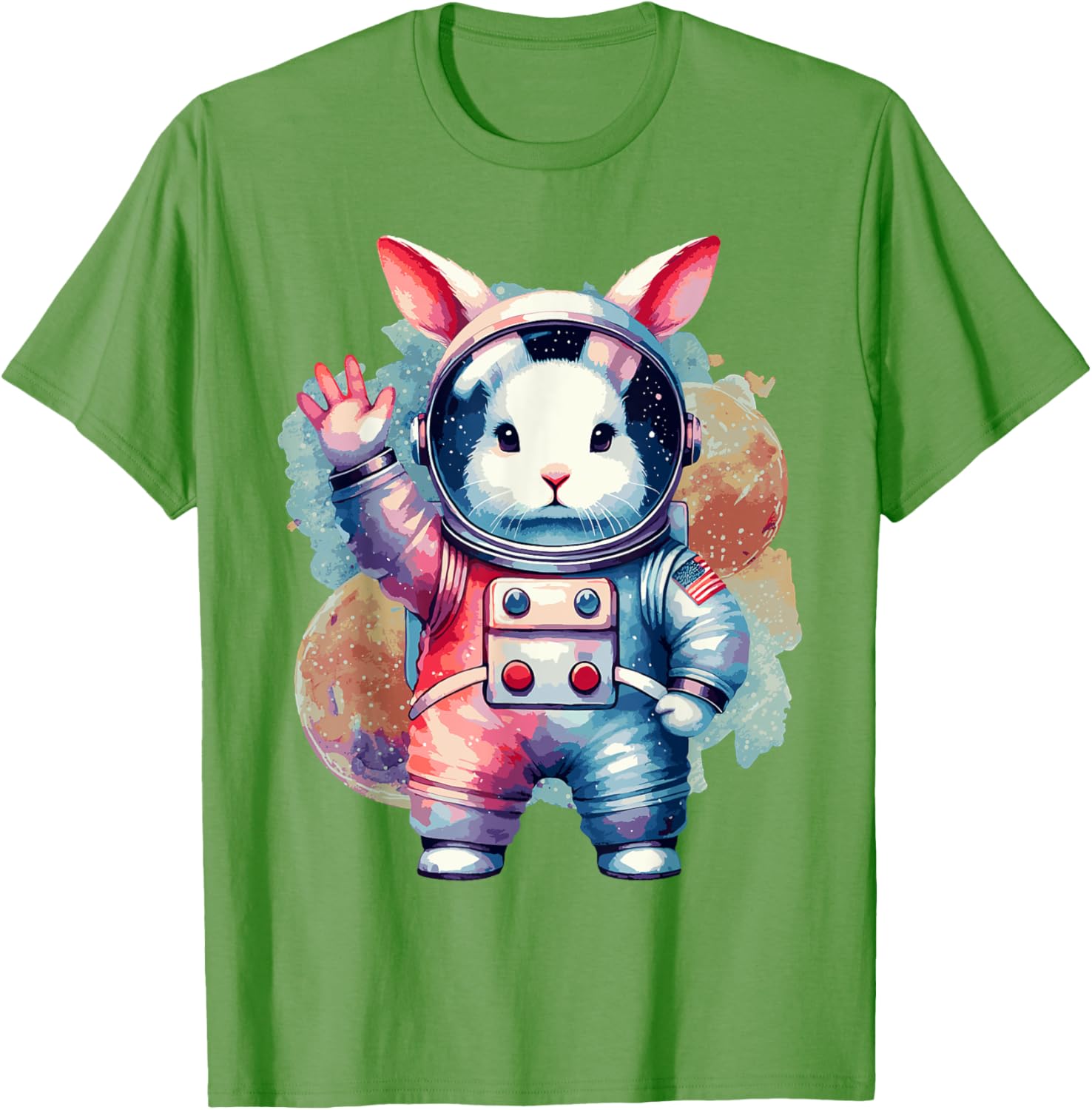 Funny Bunny Rabbit Astronaut Costume Easter T-Shirt for Kids - 23