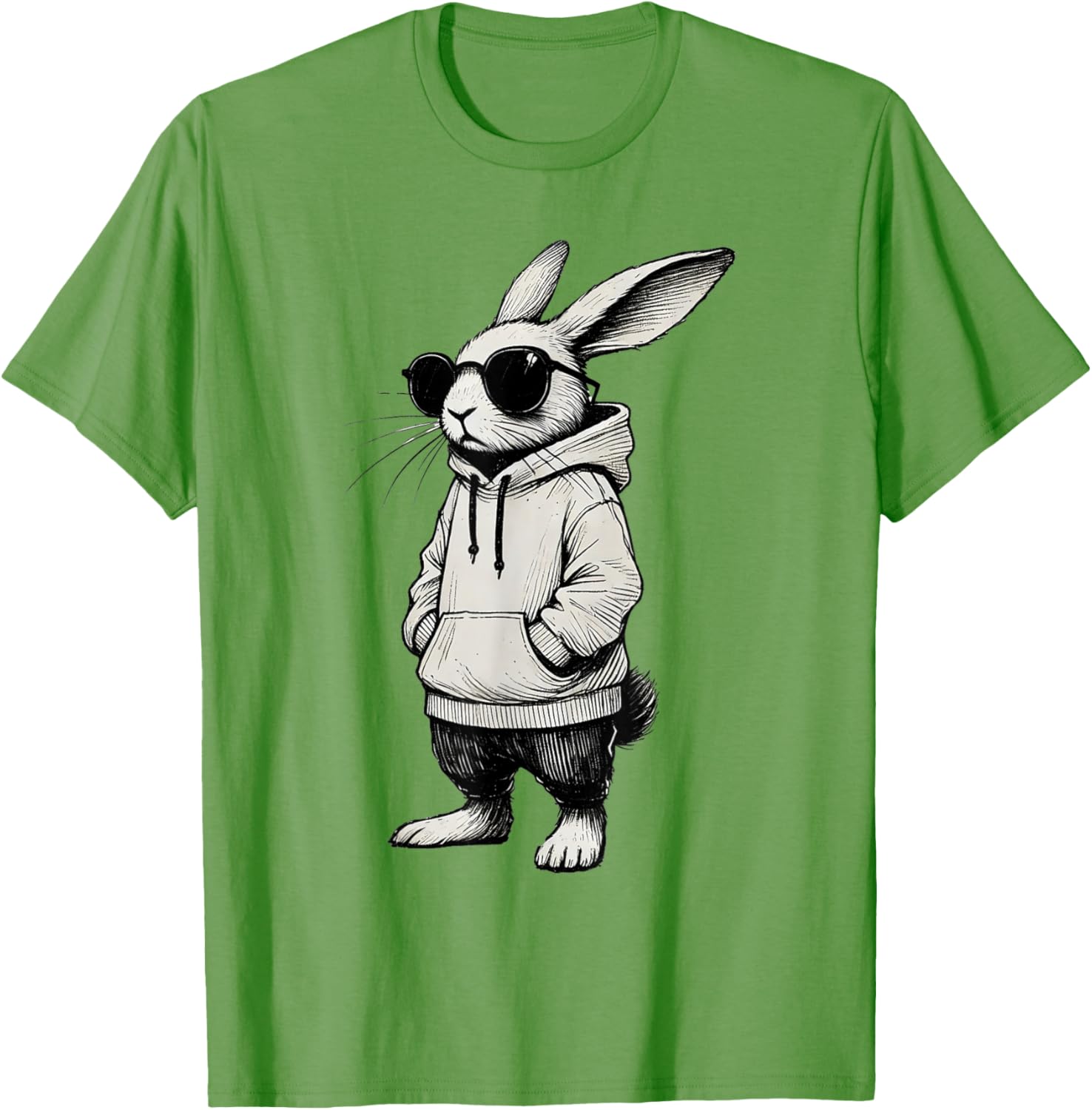 Bunny Face Sunglasses T-Shirt for Boys and Men - Fun Easter Apparel - 1