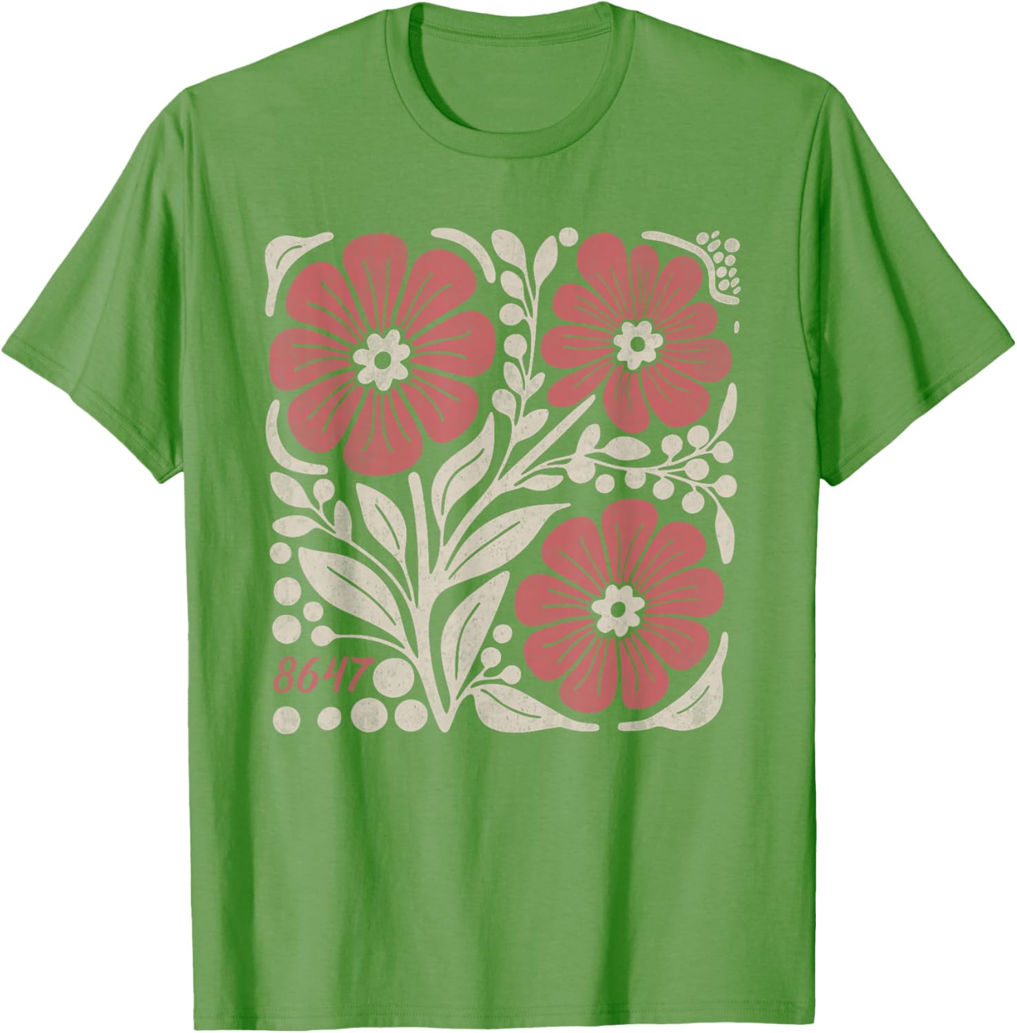 Floral Boho Anti Trump 86 47 T-Shirt for Stylish Casual Wear - 14