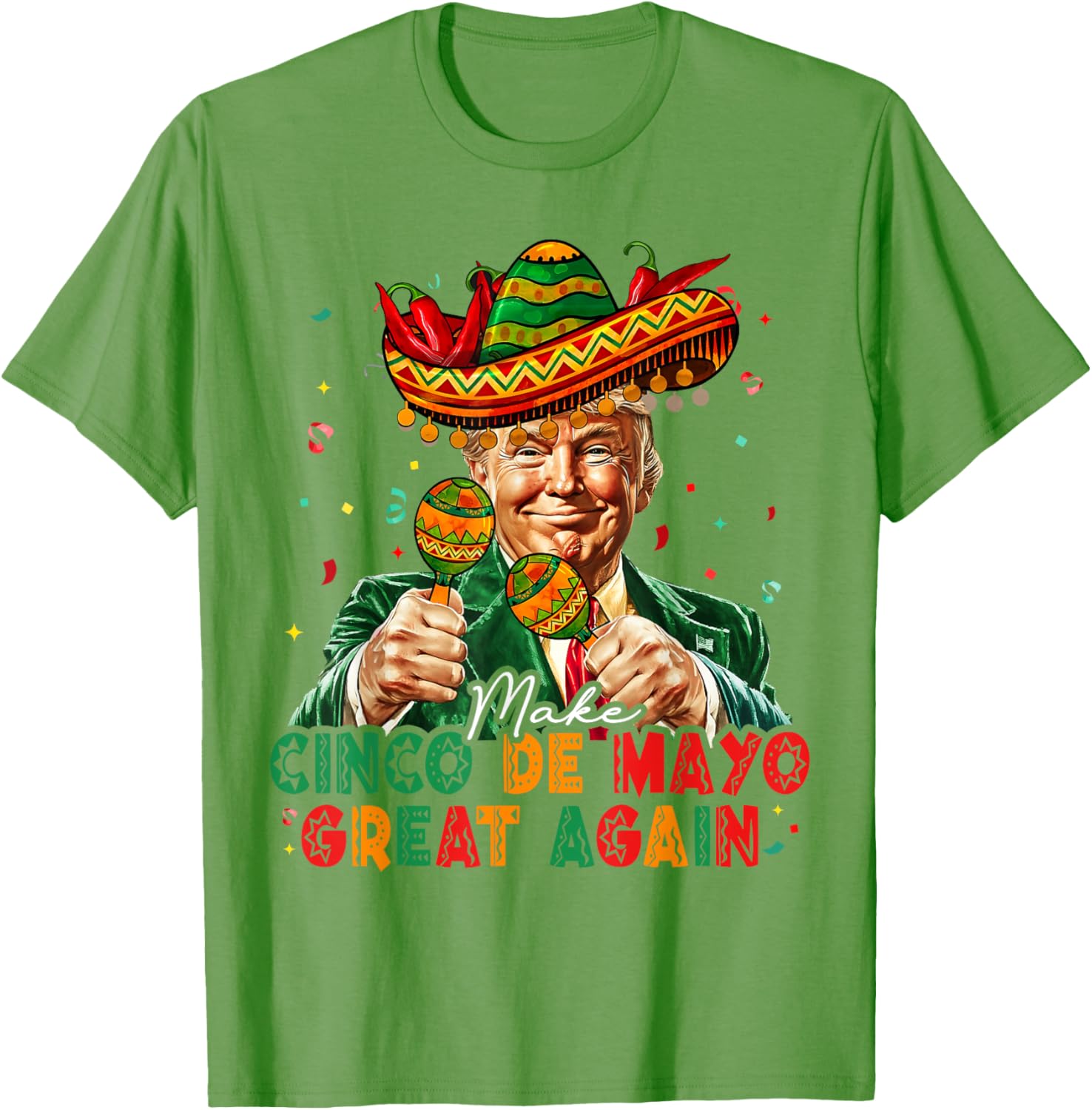 Funny Cinco De Mayo Trump Sombrero T-Shirt for Festive Celebrations - 6