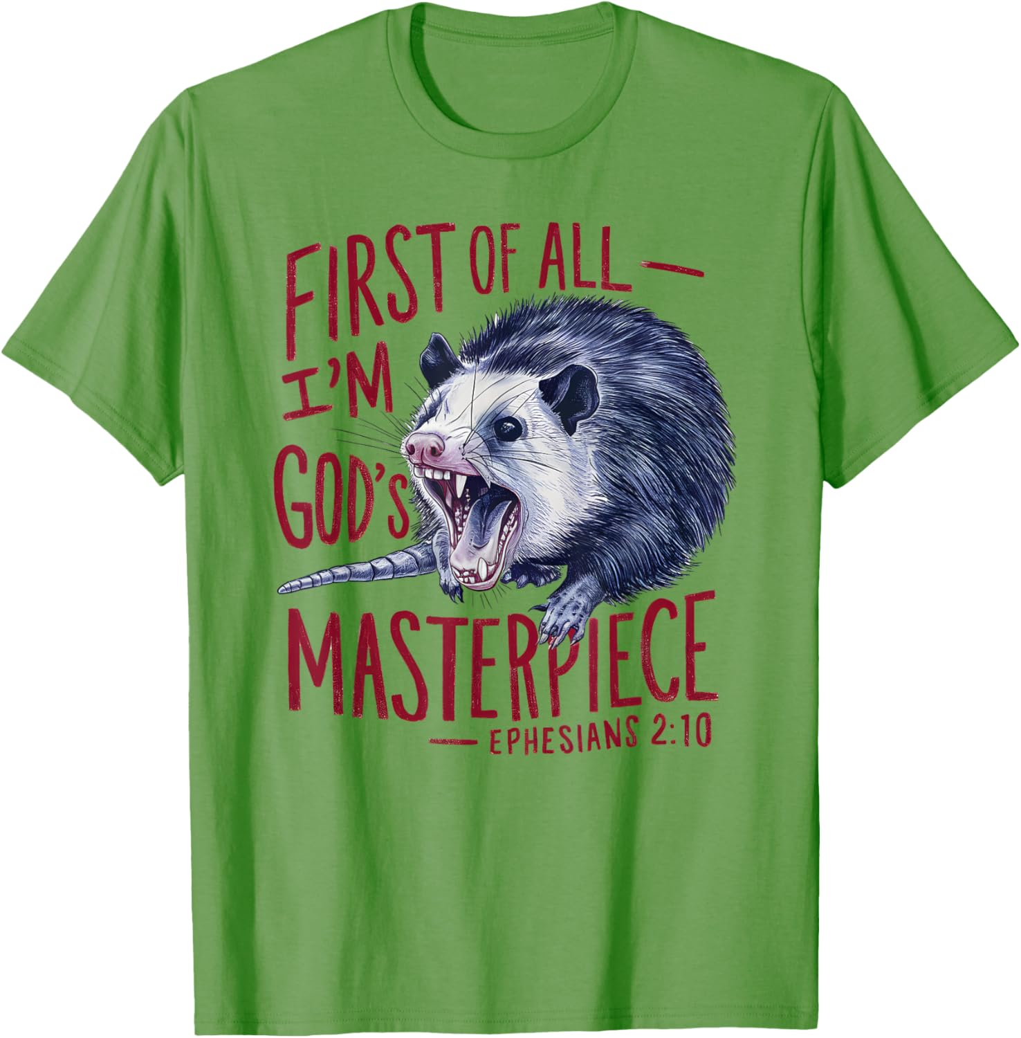 Funny Raccoon T-Shirt I'm God's Masterpiece Gift for Animal Lovers - 4