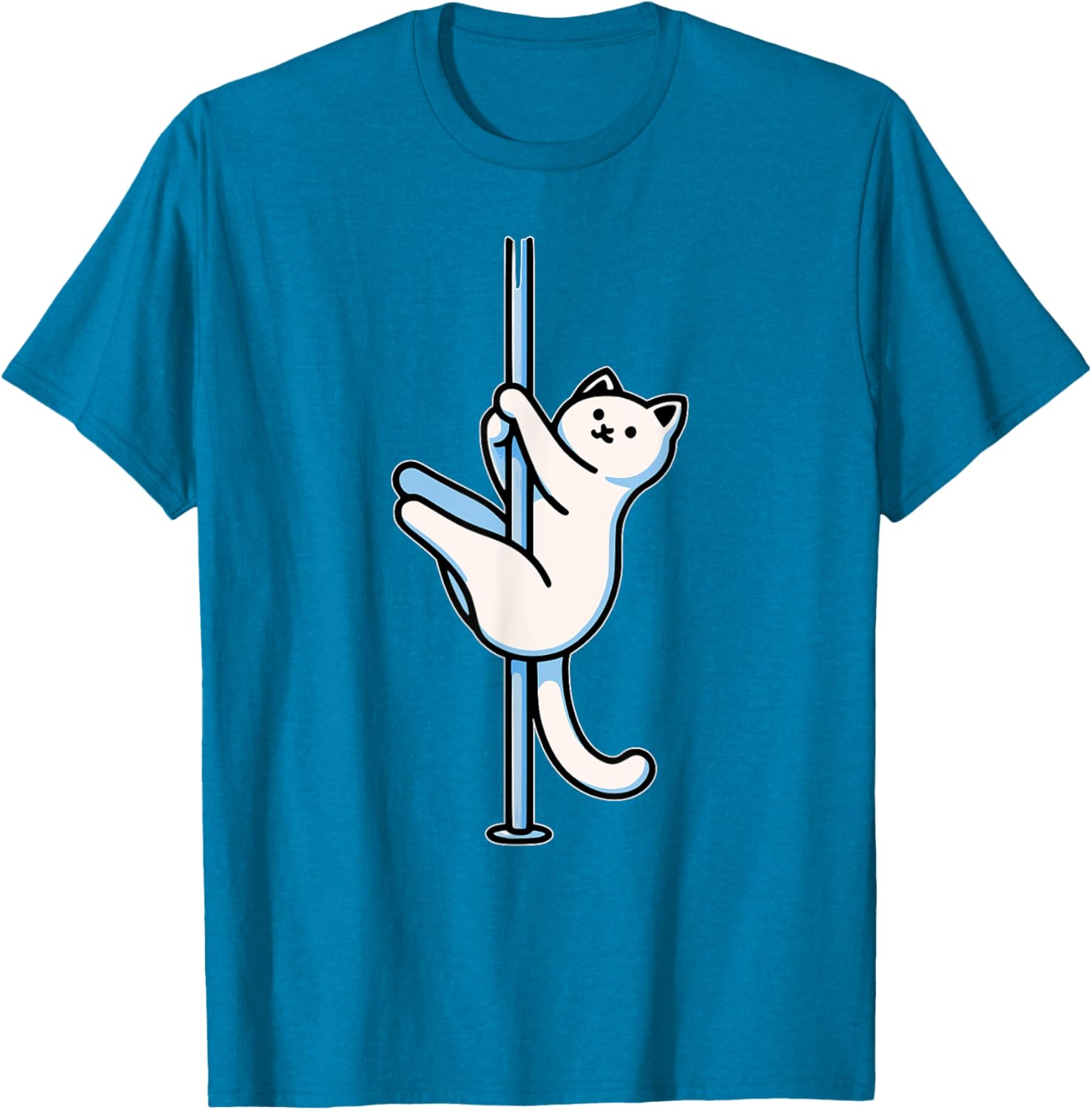 Funny Cat Pole Dancer T-Shirt Adorable Gift for Cat Lovers-Unisex Design - 21