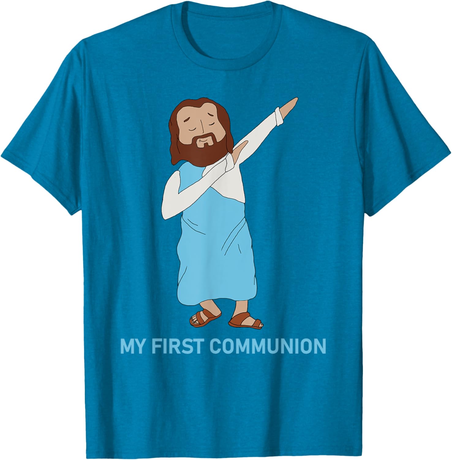 Funny Dabbing Jesus T-Shirt for First Communion - Catholic Gift - 1