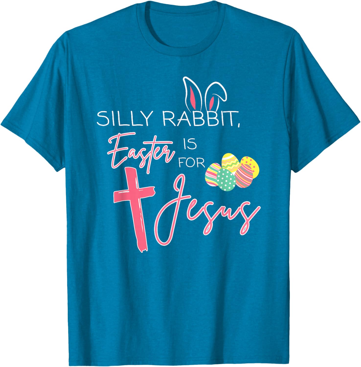 Cute Bunny Easter T-Shirt for Jesus - Silly Rabbit Christian Faith Wear - 2