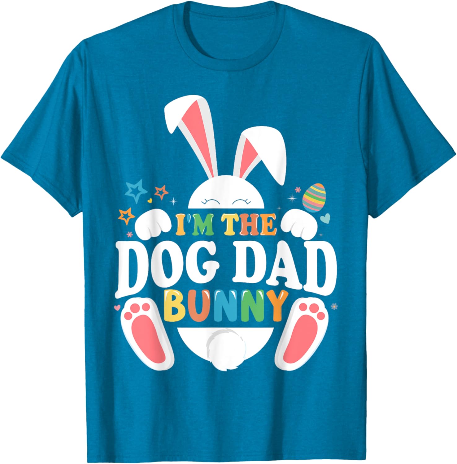 Cute Dog Dad Bunny Easter T-Shirt for Fun Matching Outfits - 7