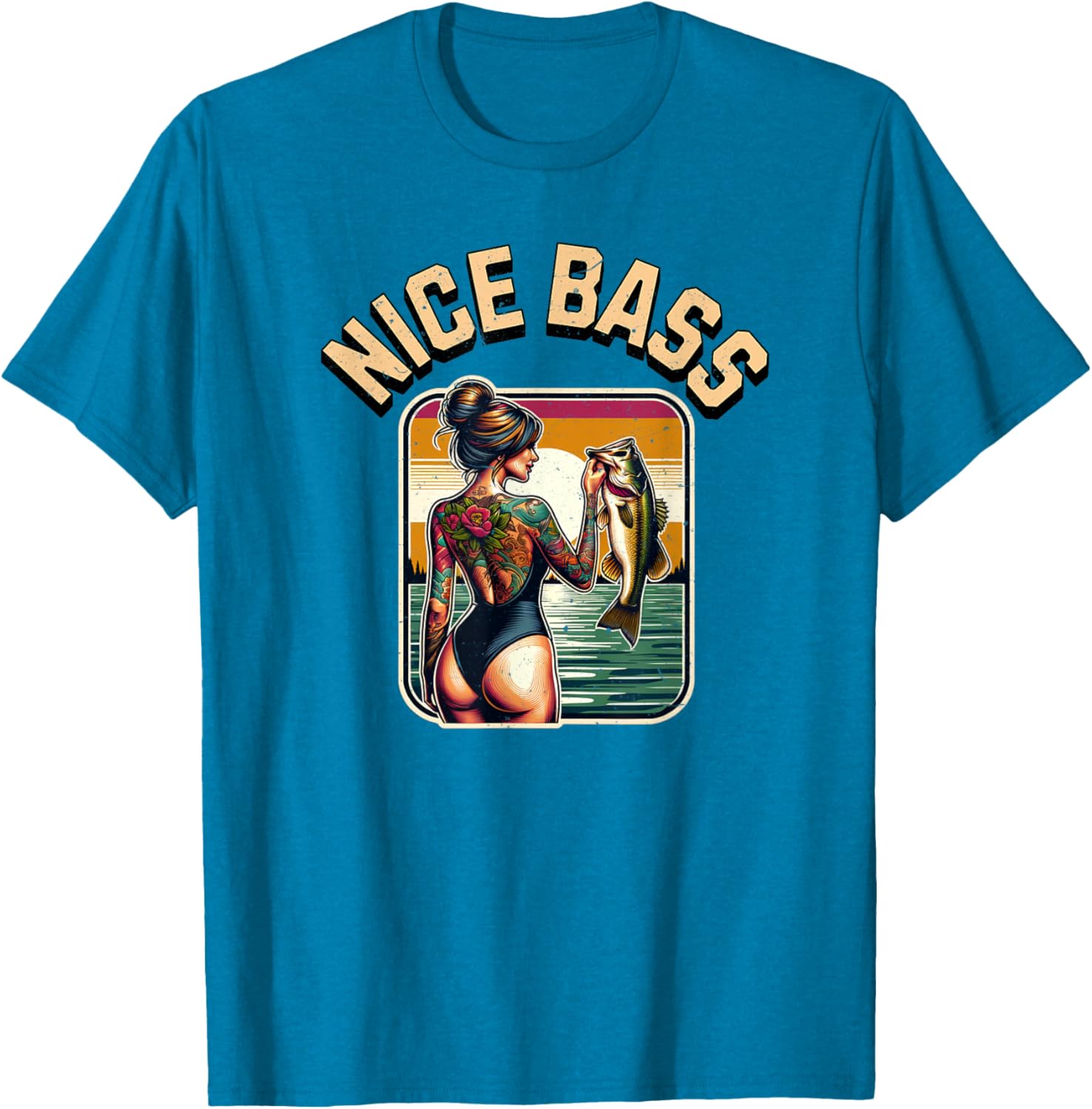 Cute Bass Fishing Woman in Bikini T-Shirt for Outdoor Enthusiasts - 15