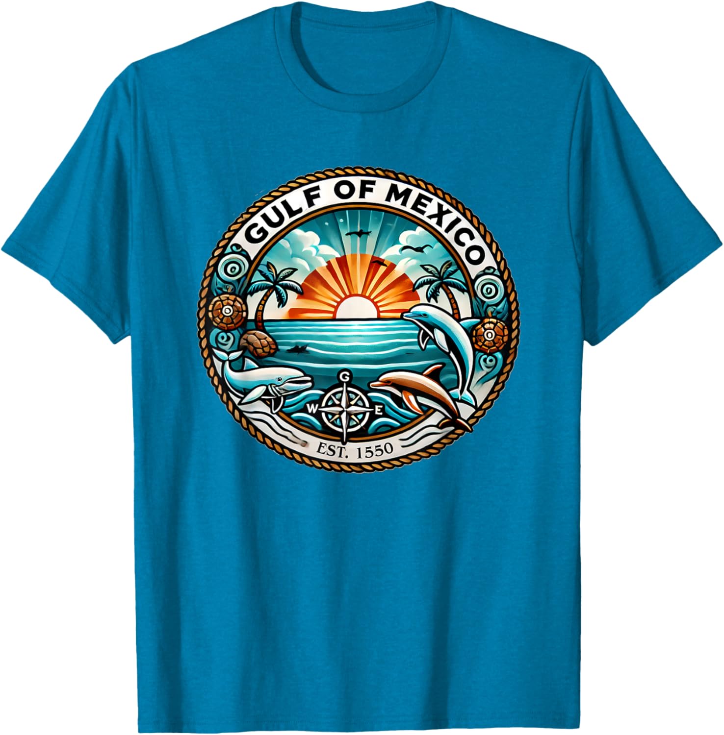 Gulf of Mexico Sunset T-Shirt - Vibrant Caribbean Beach Design - 22