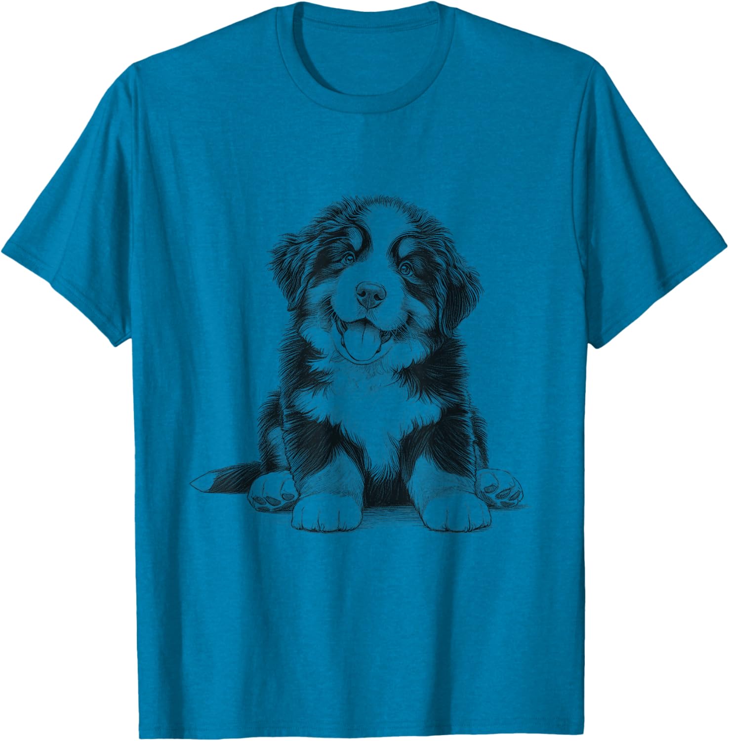 Cute Bernese Mountain Dog Puppy T-Shirt for Men and Women - 5
