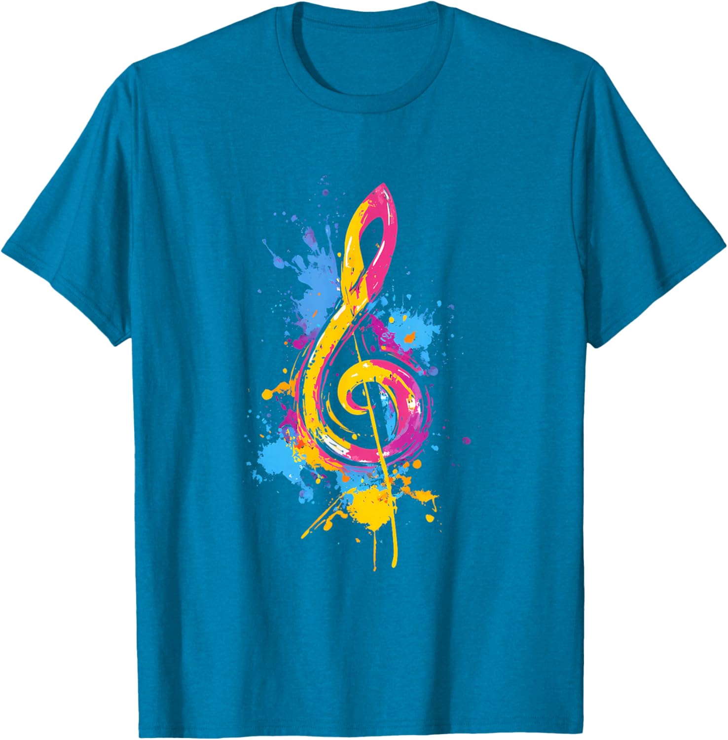 Colorful Treble Clef T-Shirt for Music Lovers - Fun Musical Tee - 24