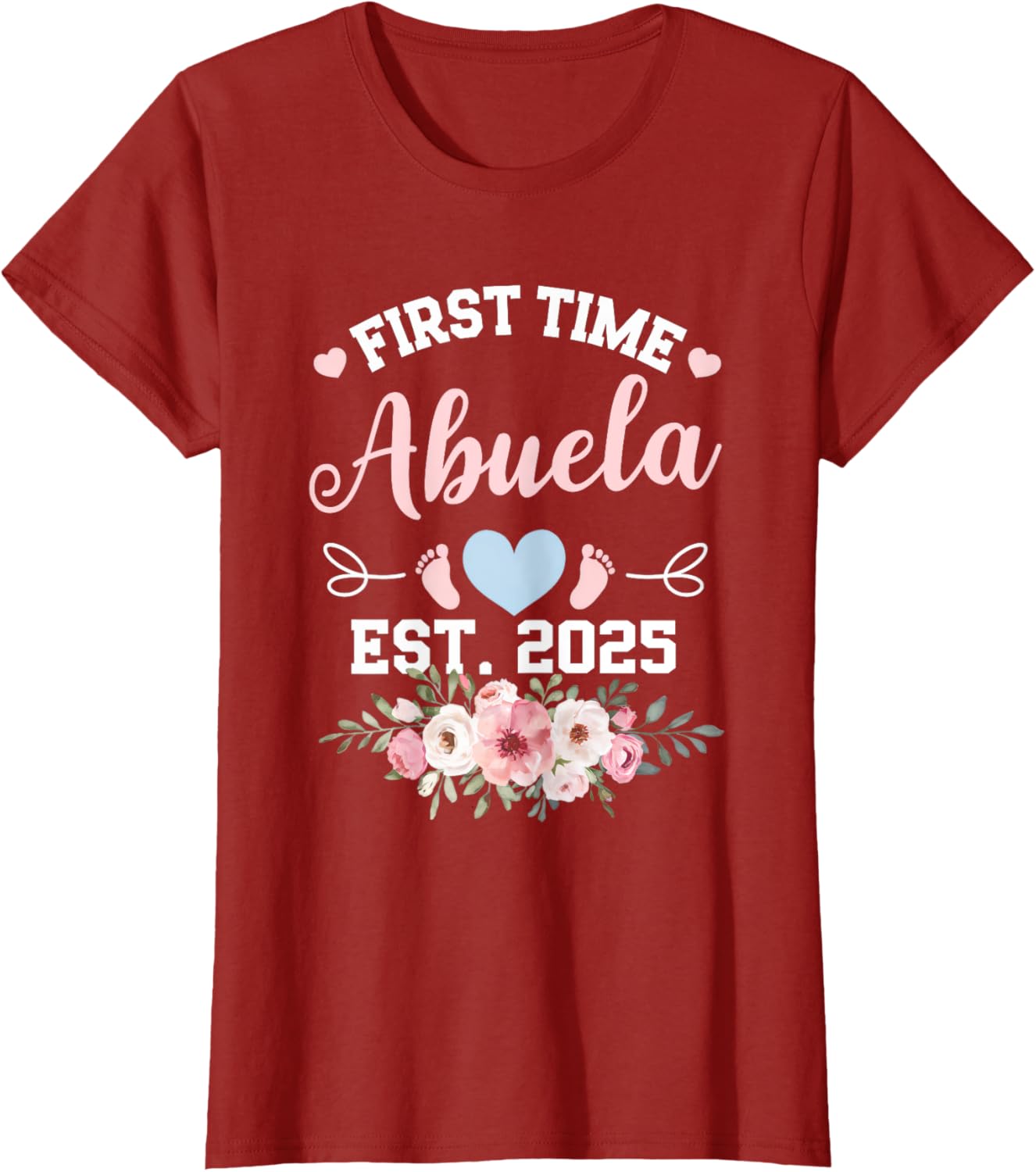 Cute Women's First Time Abuela 2025 Mother's Day Pregnancy T-Shirt - 2