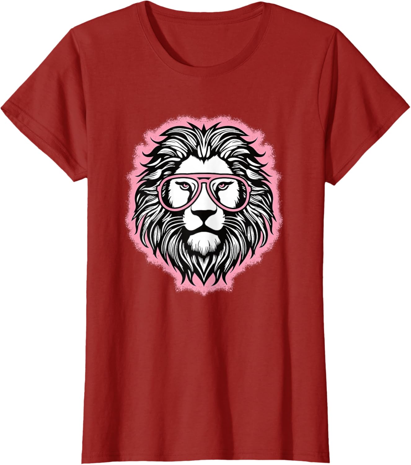 Cute Pink Lion T-Shirt for Women and Girls - Perfect for Lion Lovers - 1
