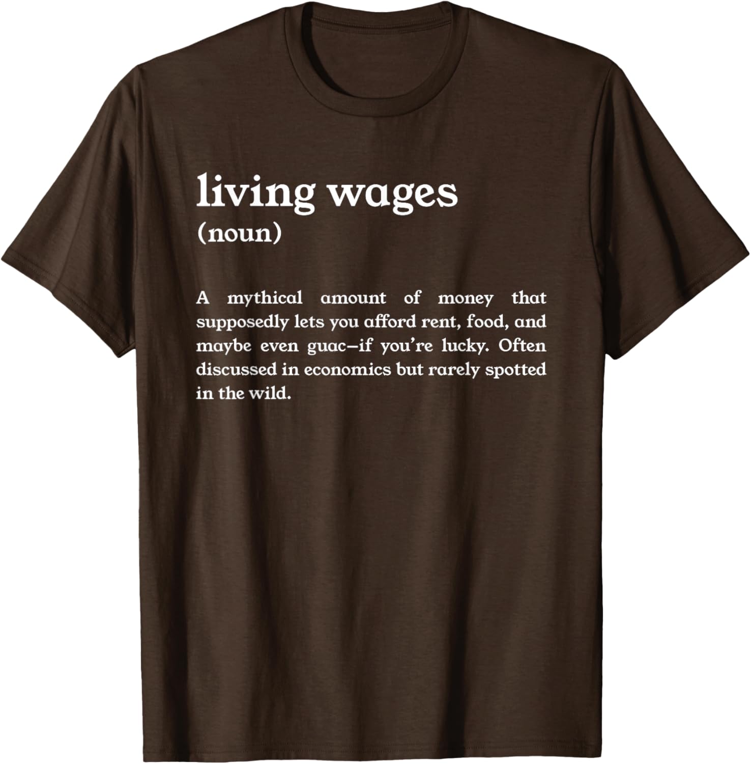 Funny Living Wages Definition T-Shirt for Casual Wear and Humor Lovers - 3