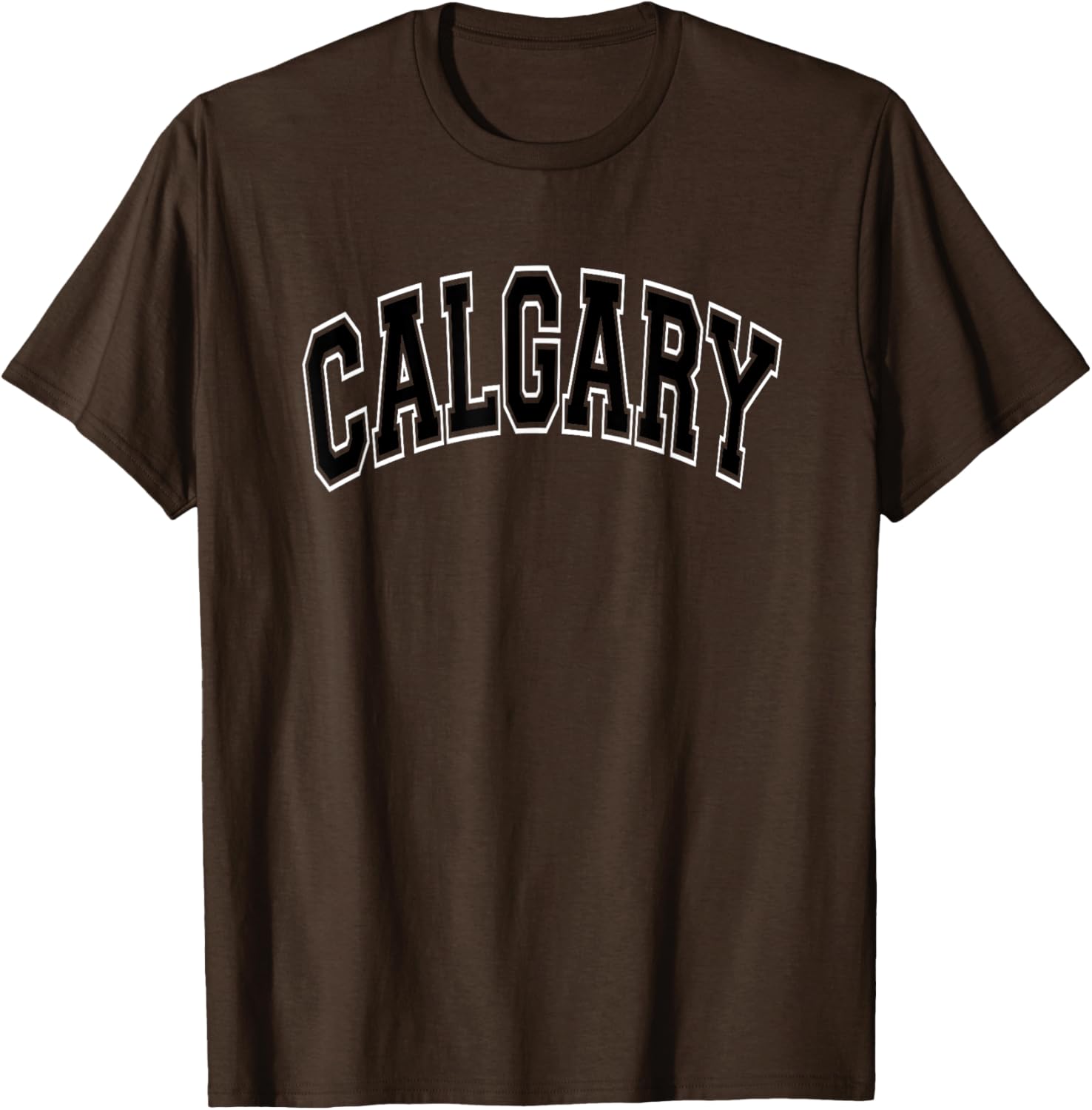 Calgary Arched Black Text T-Shirt Comfortable Casual Wear for Everyday Style - 7