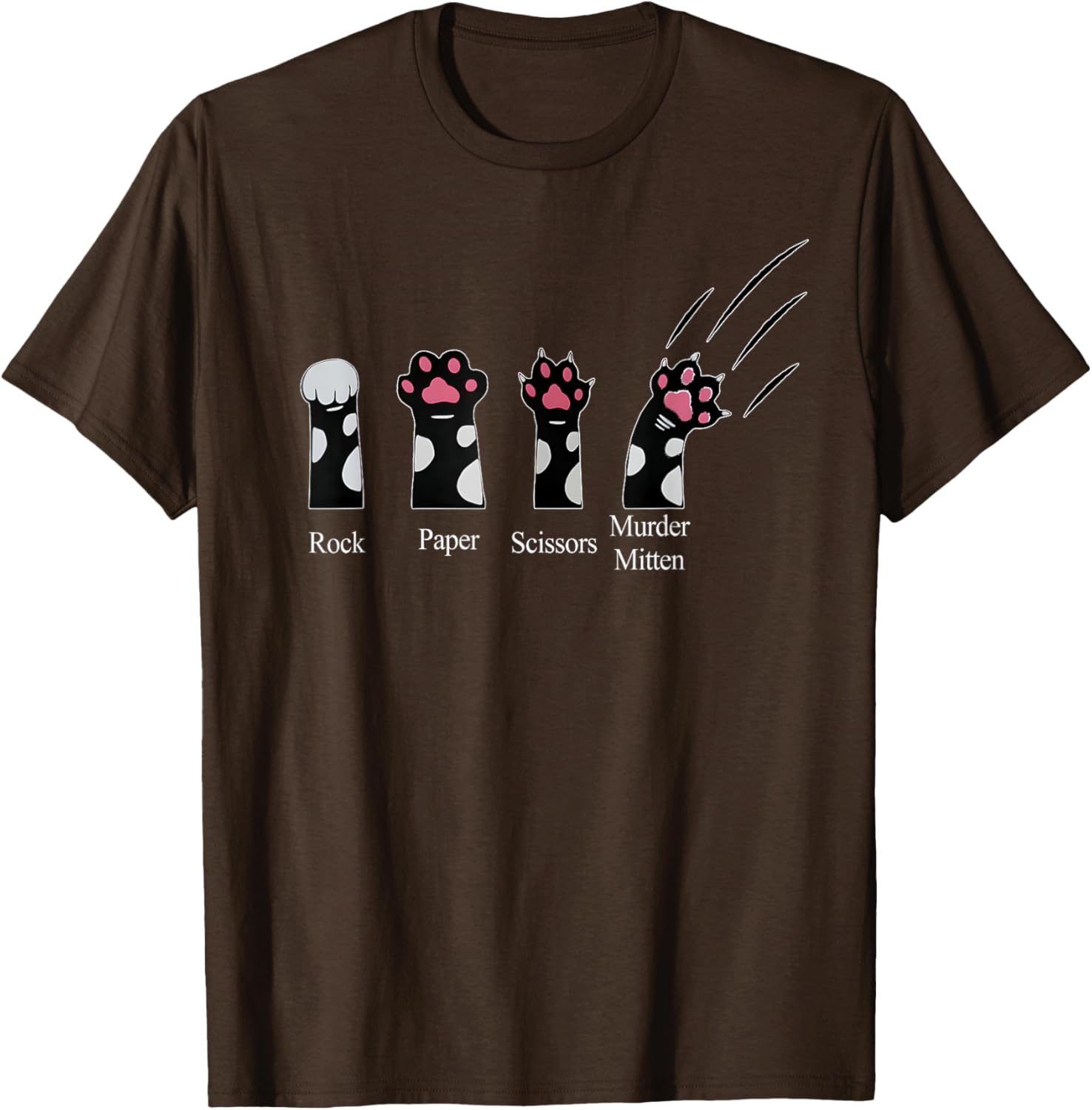 Cute Cats Rock Paper Scissors Murder Mittens Funny T-Shirt for Cat Lovers - 12