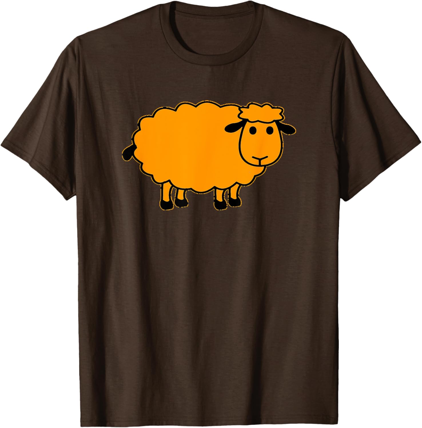 Cute Orange Sheep T-Shirt for Stylish Comfort in Clothing and Accessories - 18