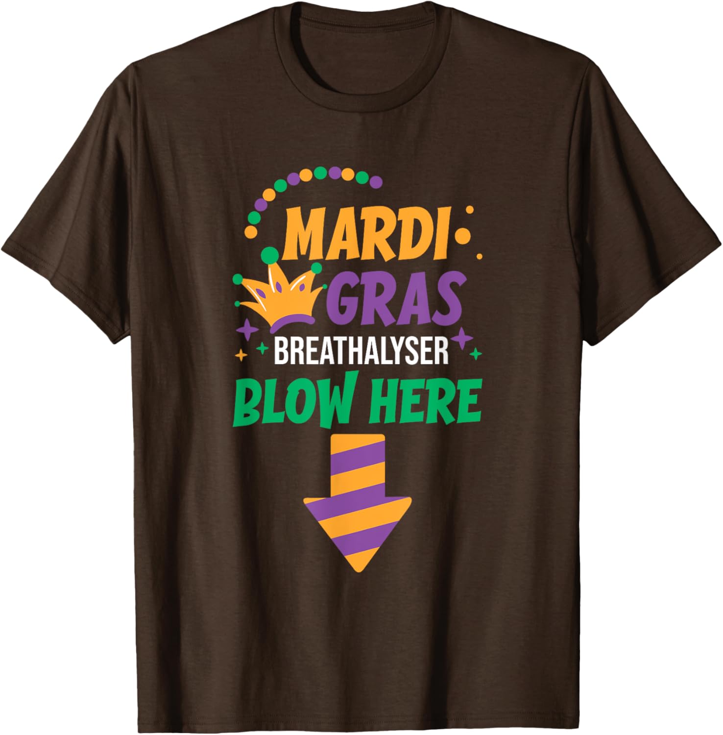 Funny Mardi Gras Breathalyser T-Shirt for Men - Festive Adult Clothing - 1