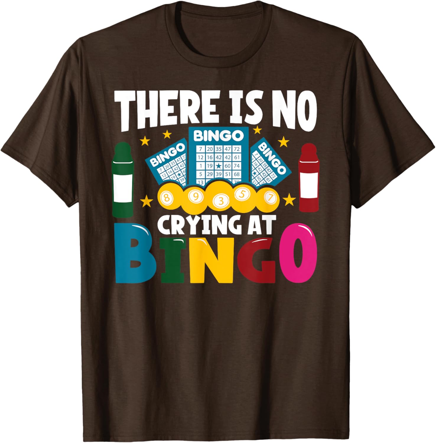 Funny Bingo Player T-Shirt No Crying at Bingo Casual Tee for Gamers - 8