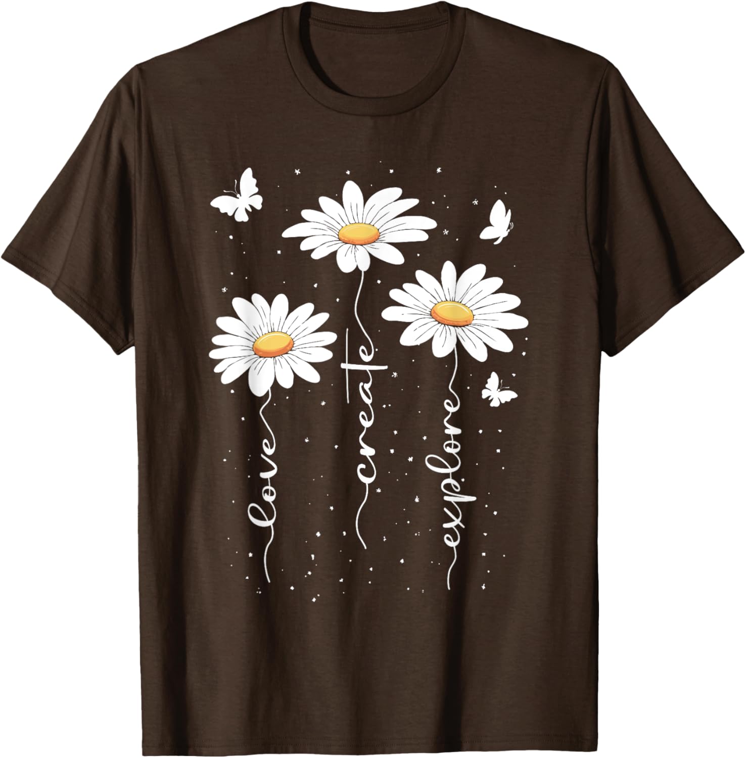 Cute Daisy Floral T-Shirt for Nature Lovers - Inspirational Flower Design - 15