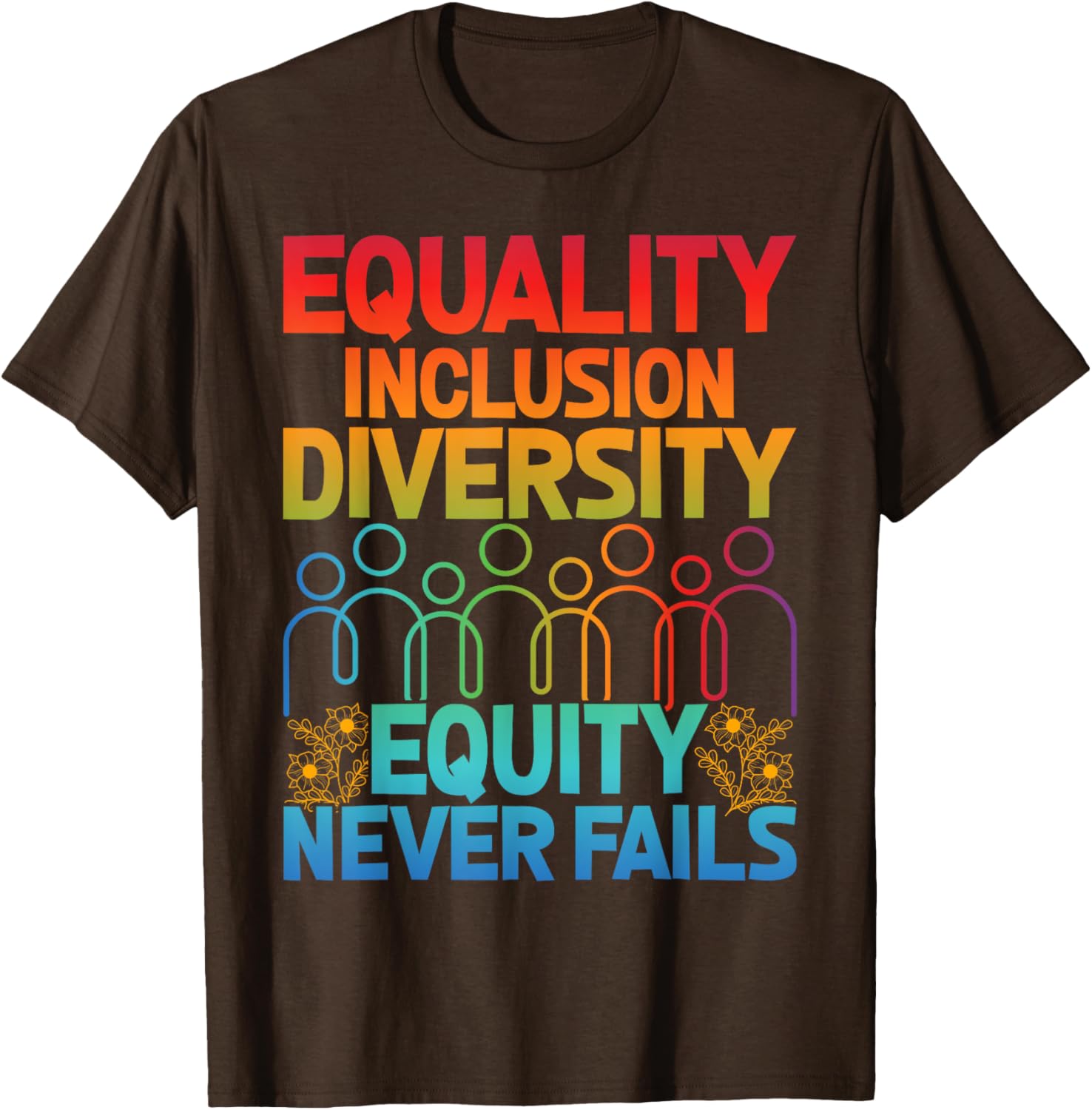 Equality Inclusion Diversity Teacher T-Shirt Love Never Fails Apparel - 8